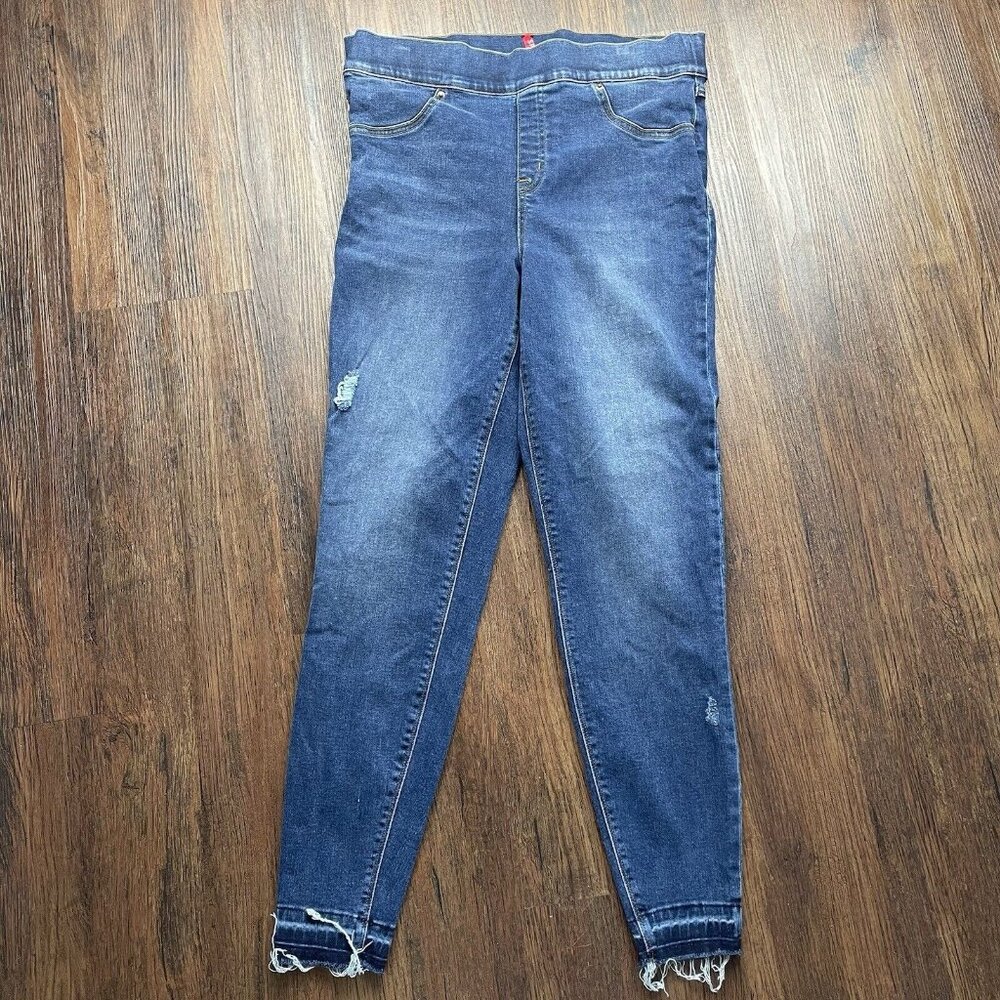 Spanx Pull On Ankle Skinny Jeans Womens Size Large High Rise